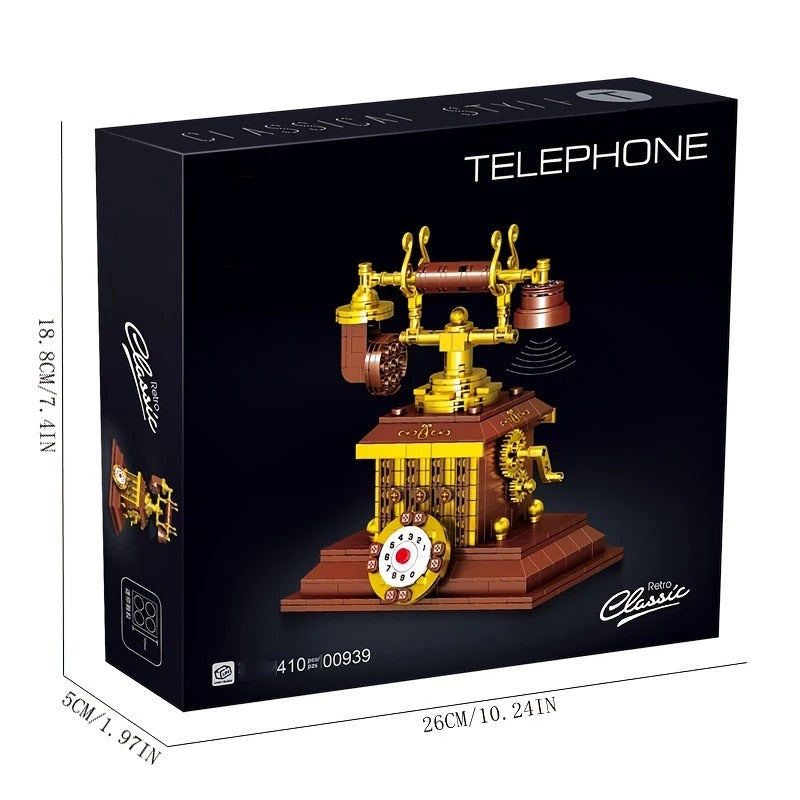 Retro Telephone Assembled Building - Brick Bar