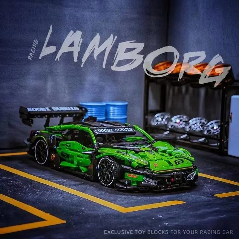 Technical Green Super Speed Lamborghini - Brick Bar