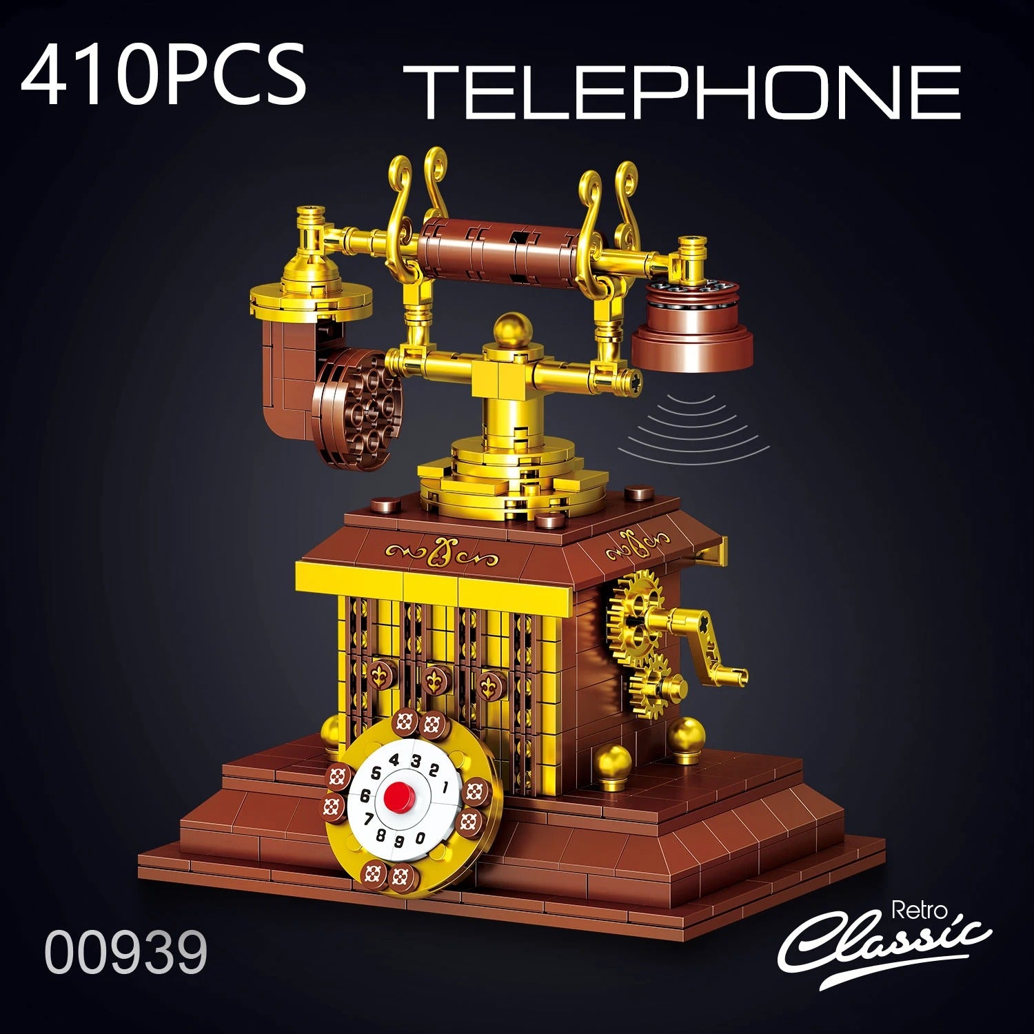 Retro Telephone Assembled Building - Brick Bar