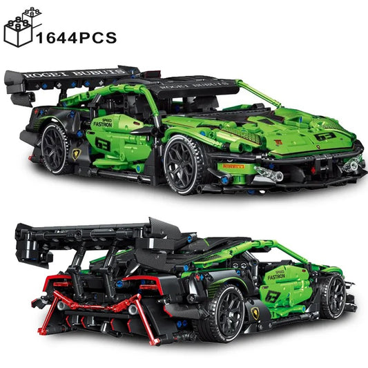 Technical Green Super Speed Lamborghini - Brick Bar