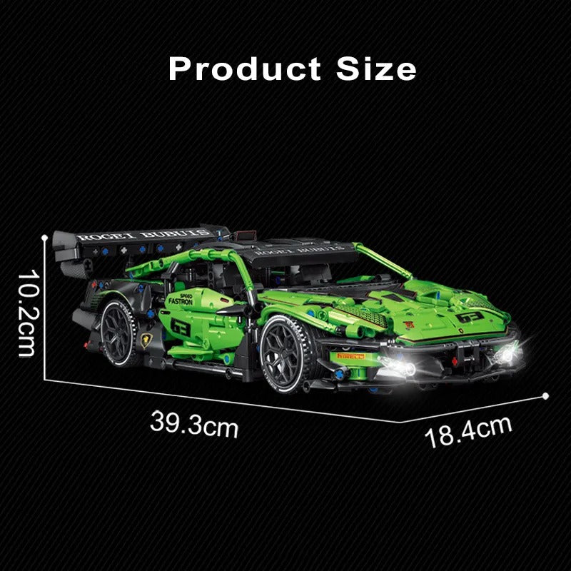 Technical Green Super Speed Lamborghini - Brick Bar