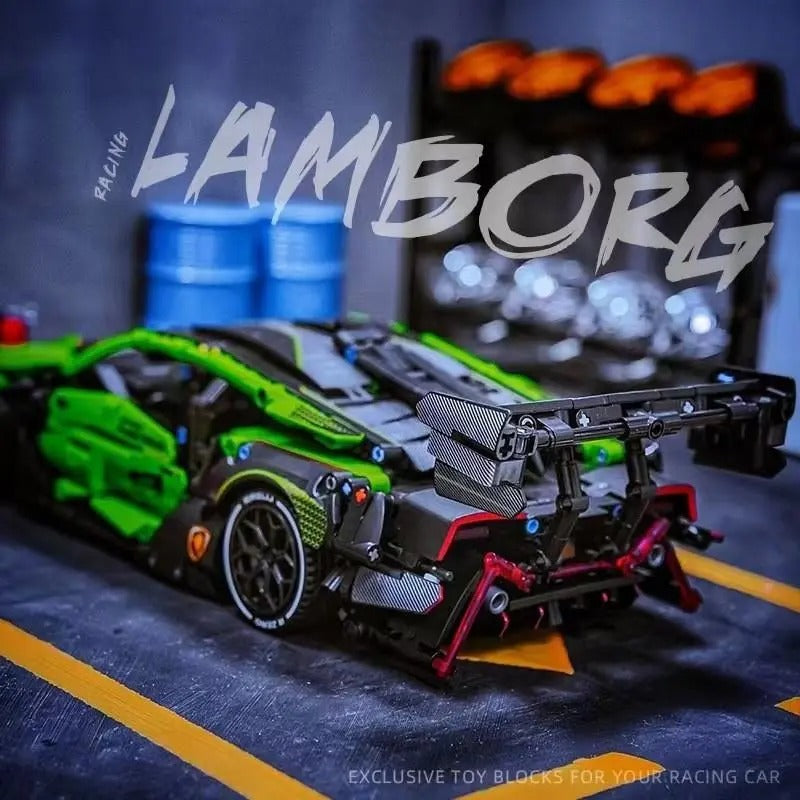 Technical Green Super Speed Lamborghini - Brick Bar