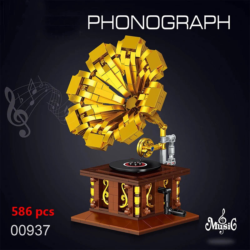 Vintage Phonograph - Brick Bar