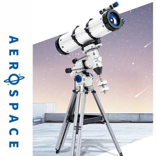 Discover the stars with this high-tech, professional-grade telescope, perfectly poised for stargazing on a clear evening from a rooftop vantage point. #AstronomyLovers #Stargazing #TelescopePhotography