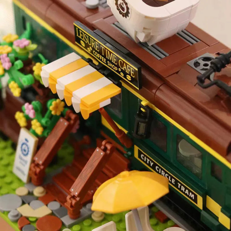 Creative Retro Train Coffee Shop