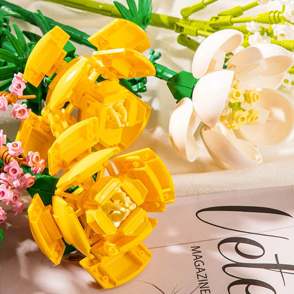 Flower Bouquet 3D Model Toy - Brick Bar